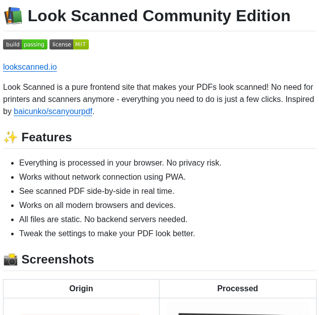 Lookscanned Lookscanned.io screenshot