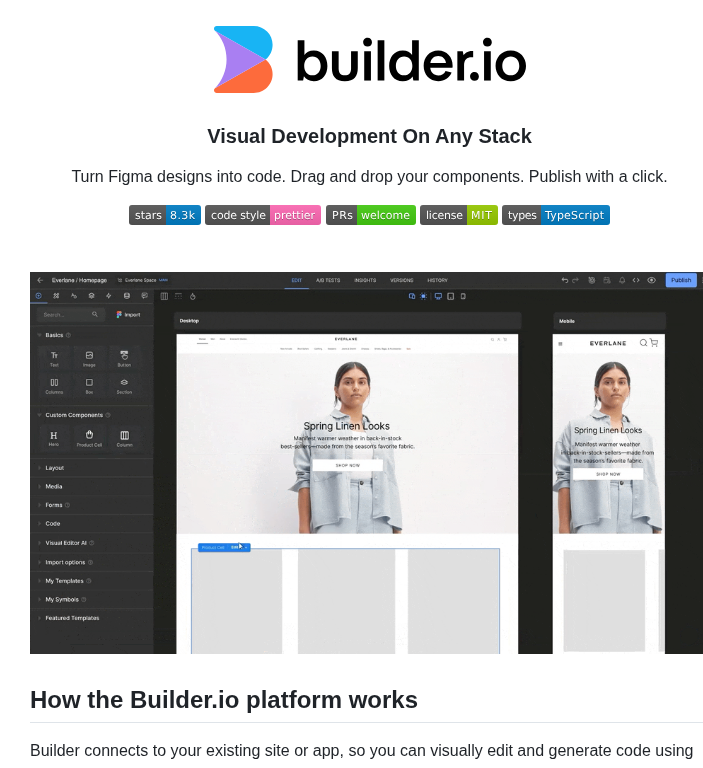 Builderio Builder screenshot