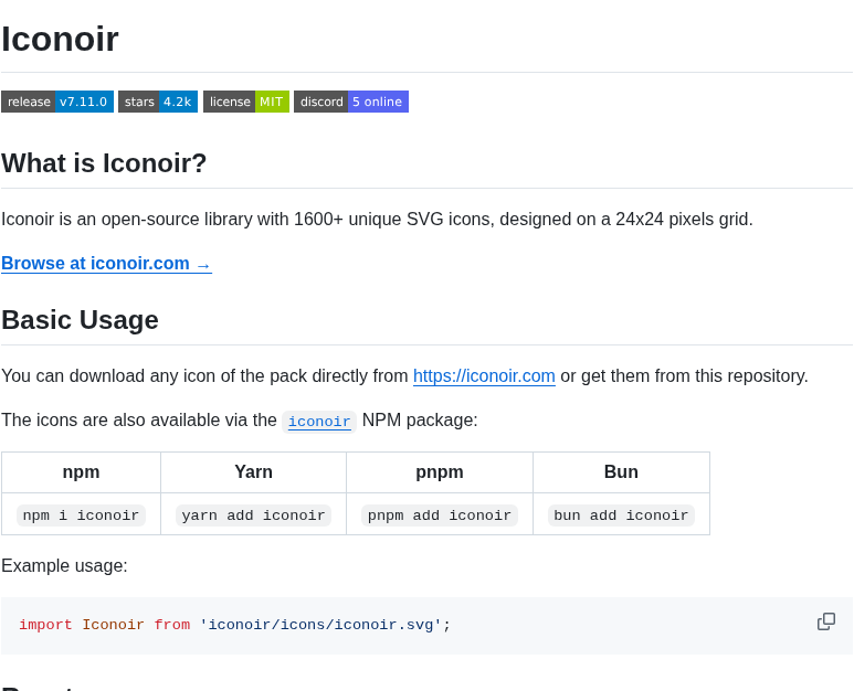Iconoir Icons Iconoir screenshot