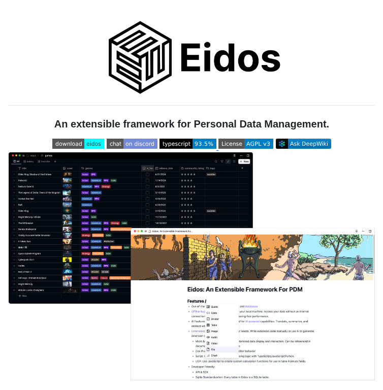 Mayneyao Eidos screenshot