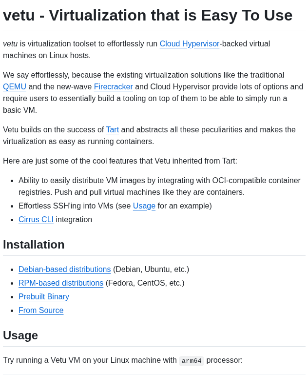 Cirruslabs Vetu screenshot