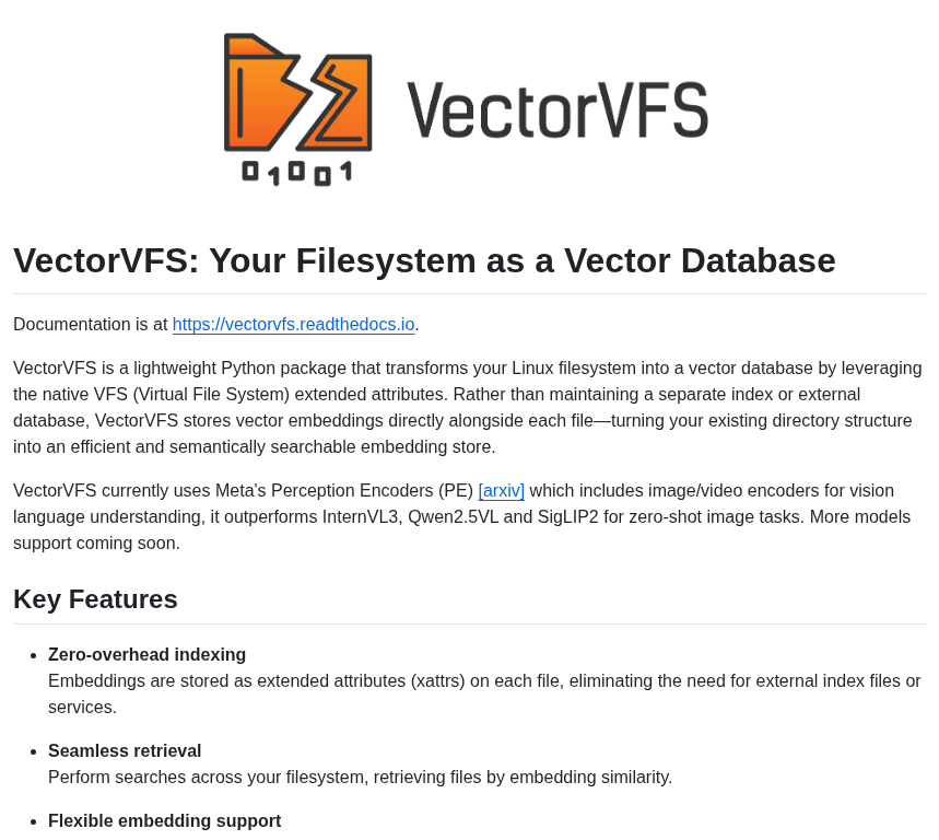 Perone Vectorvfs screenshot