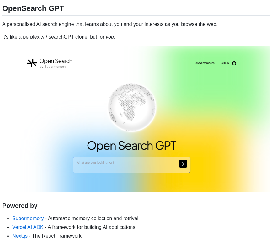 Supermemoryai Opensearch Ai screenshot