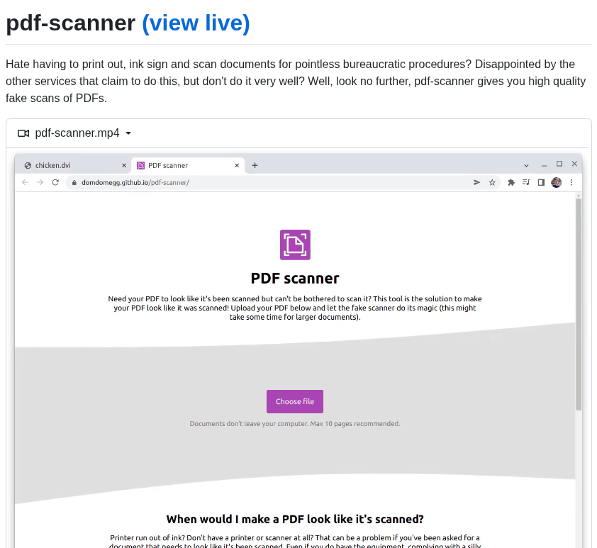 Domdomegg Pdf Scanner screenshot