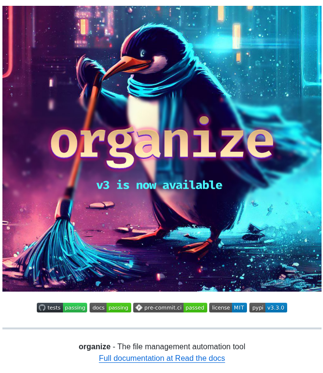 Tfeldmann Organize screenshot
