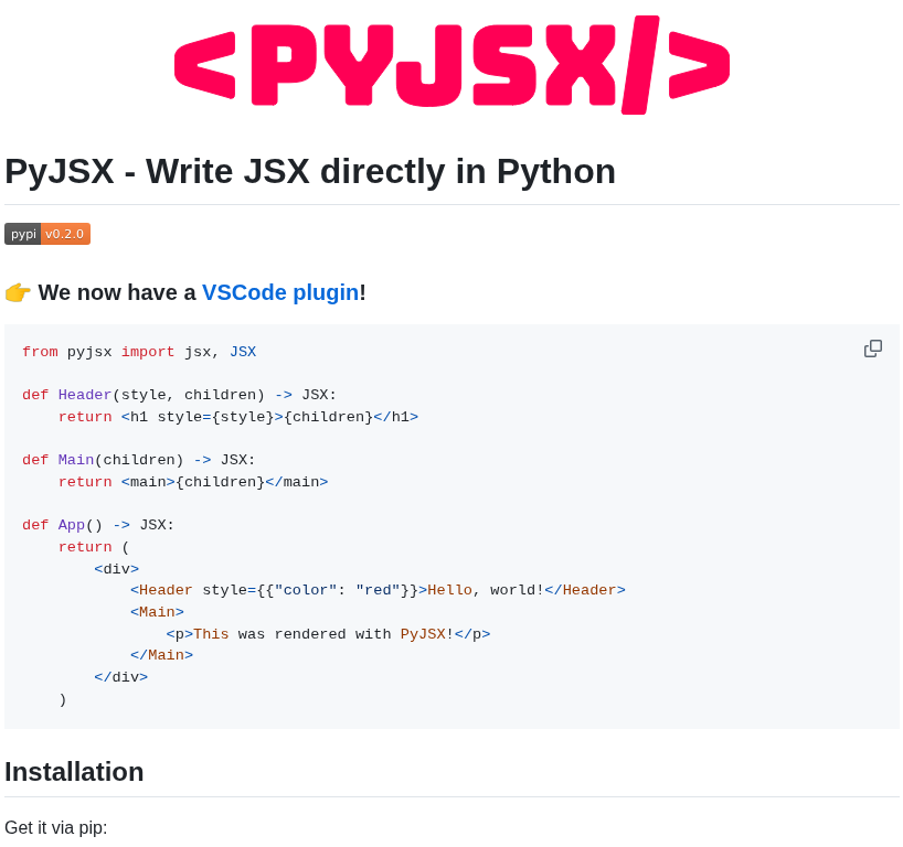 Tomasr8 Pyjsx screenshot