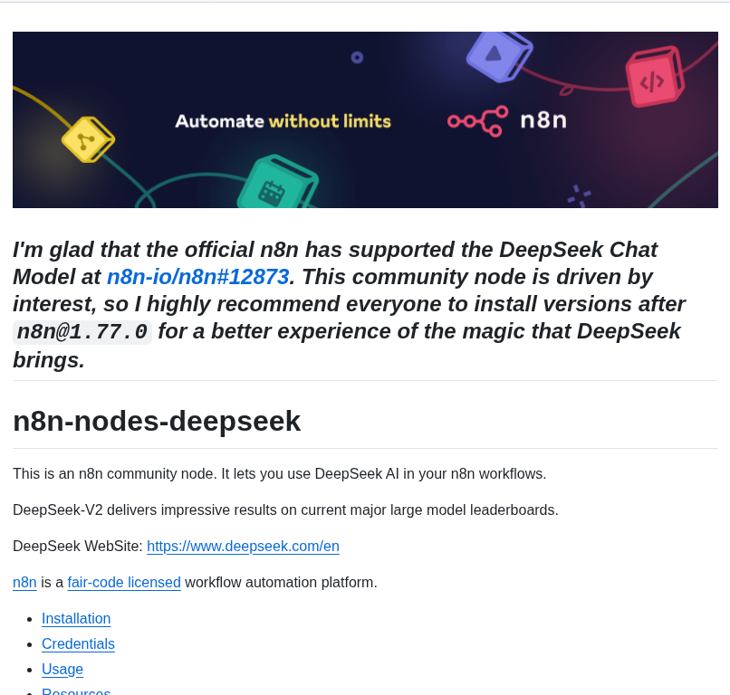 Rubickecho N8n Deepseek screenshot