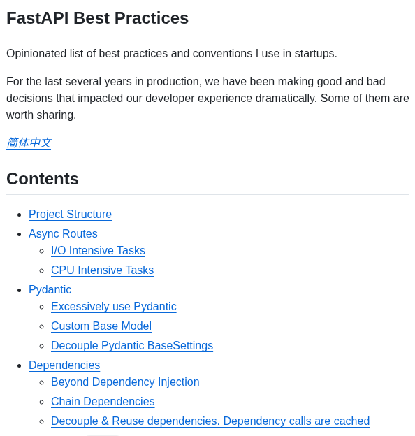 Zhanymkanov Fastapi Best Practices screenshot