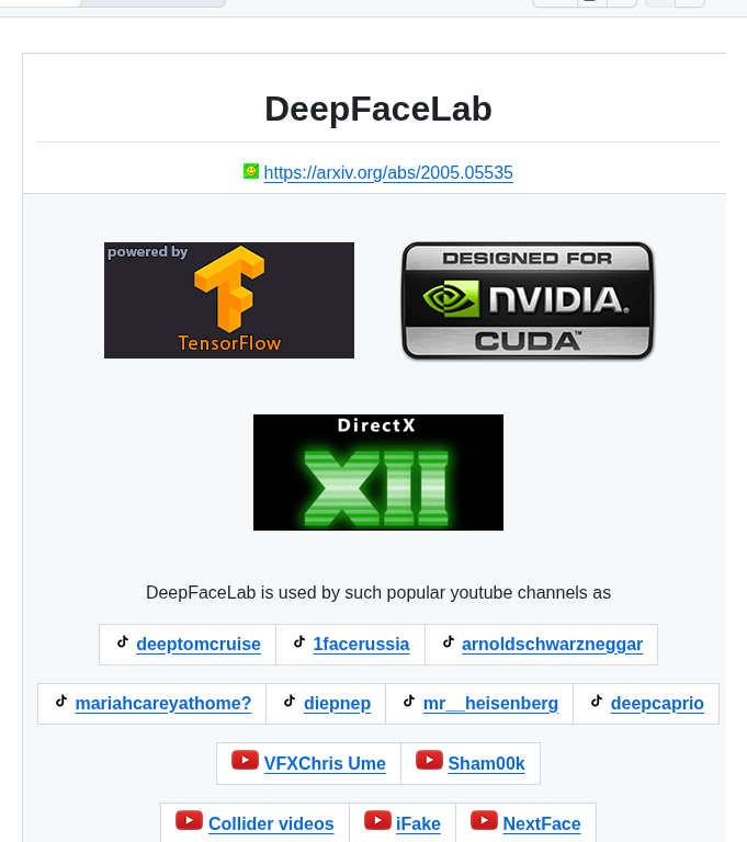 Iperov Deepfacelab screenshot