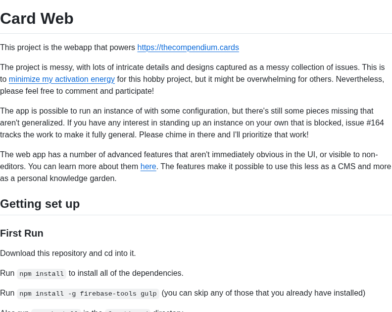 Jkomoros Card Web screenshot