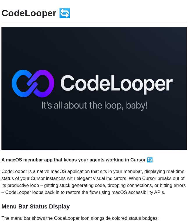 Steipete Codelooper screenshot
