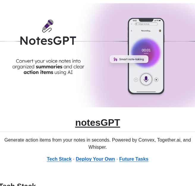 Nutlope Notesgpt screenshot