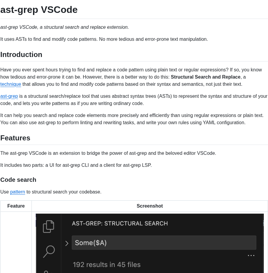 Ast Grep Ast Grep Vscode screenshot