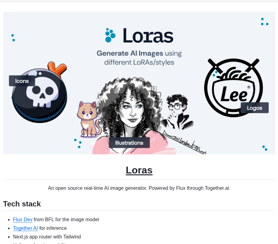 Nutlope Loras Dev screenshot