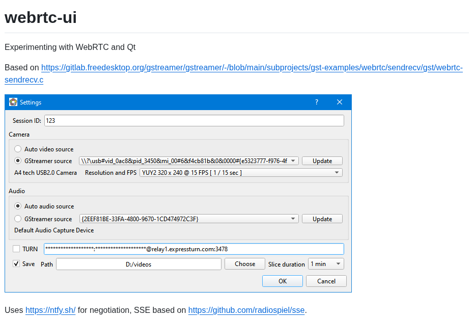Aliakseis Webrtc Ui screenshot
