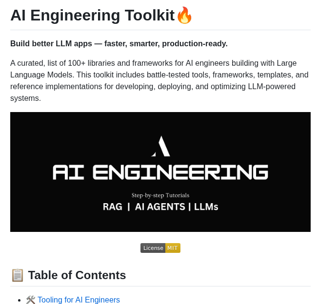 Sumanth077 Ai Engineering Toolkit screenshot
