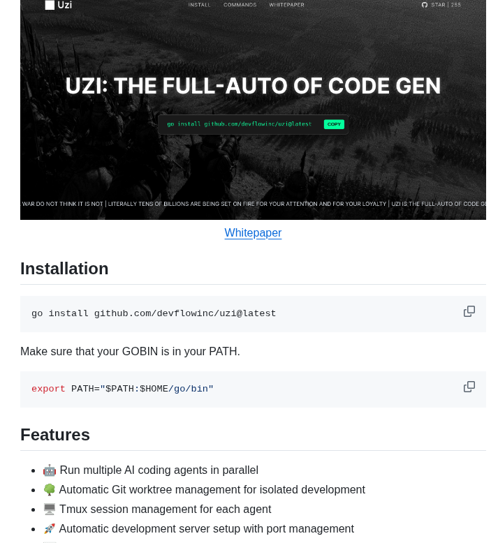 Devflowinc Uzi screenshot