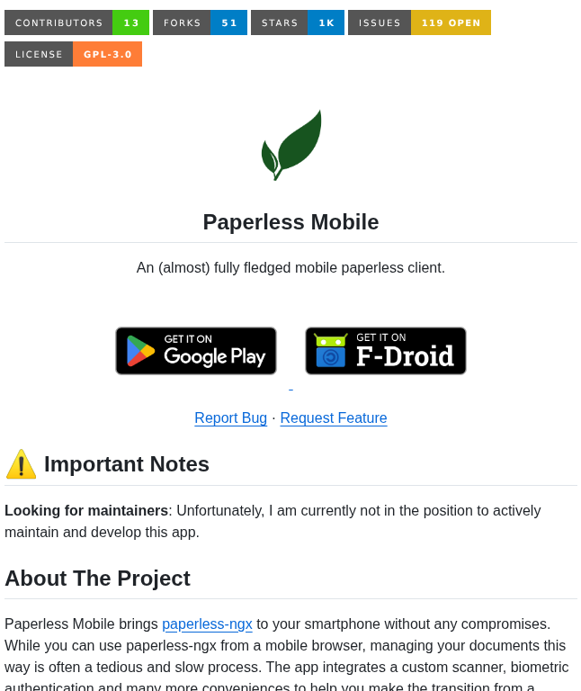 Astubenbord Paperless Mobile screenshot