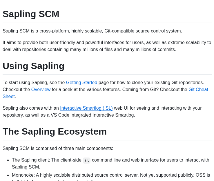 Facebook Sapling screenshot