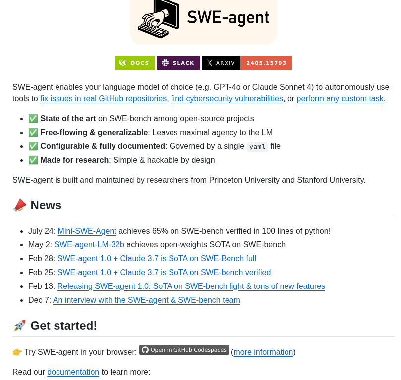 Swe Agent Swe Agent screenshot