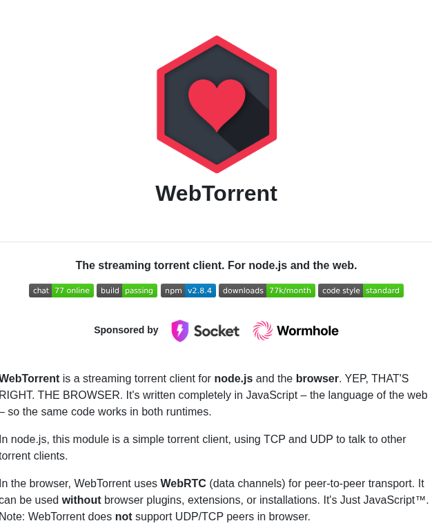 Webtorrent Webtorrent screenshot