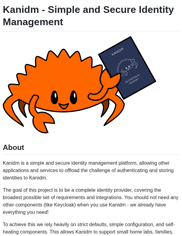 Kanidm Kanidm screenshot