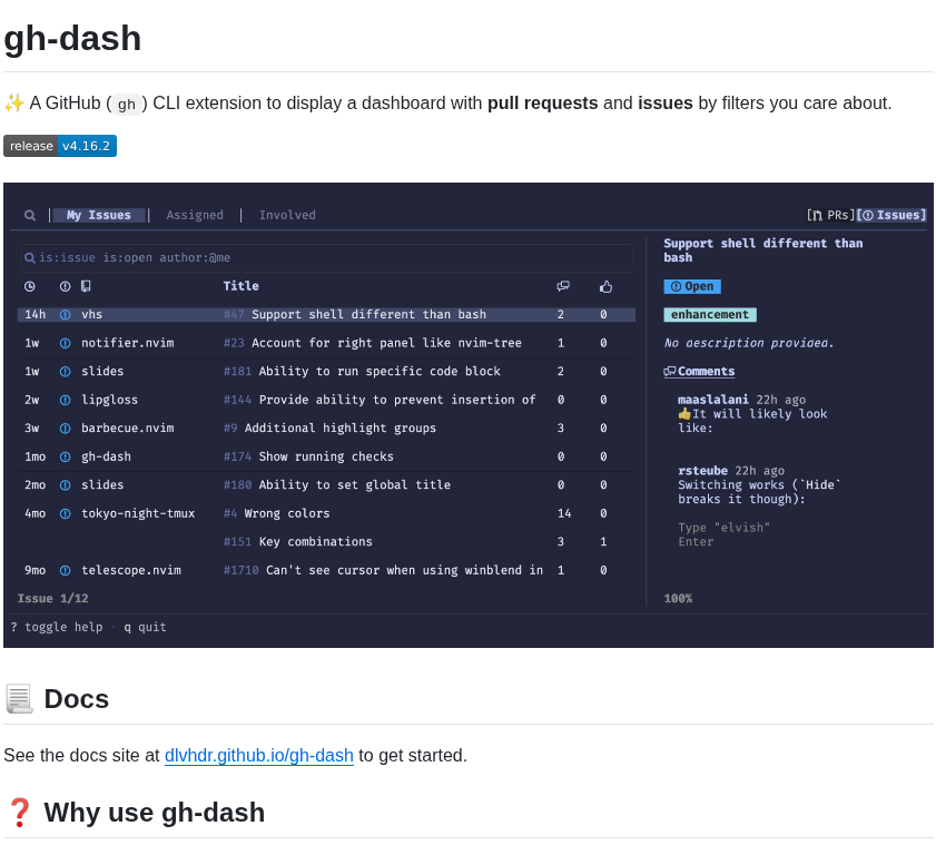 Dlvhdr Gh Dash screenshot