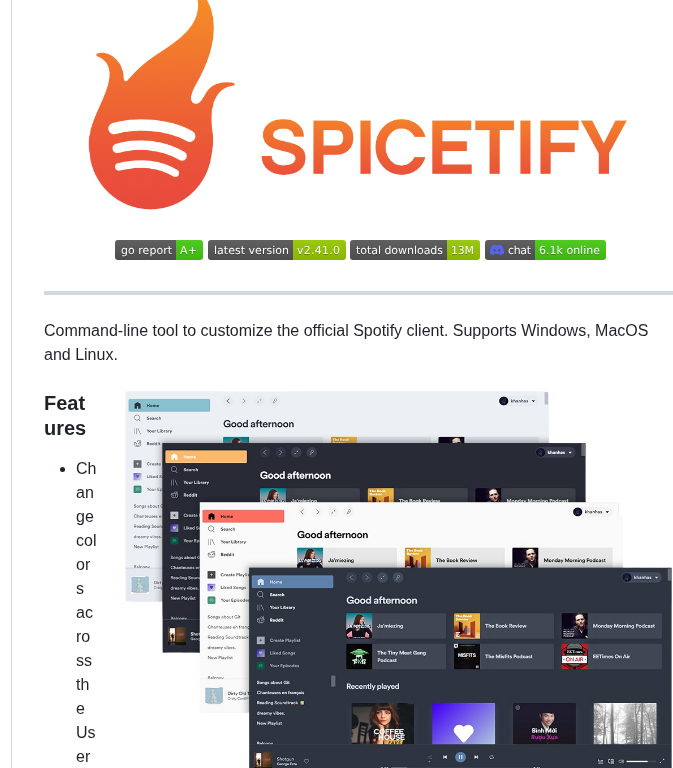 Spicetify Cli screenshot