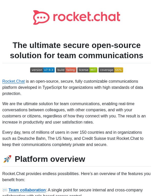 Rocketchat Rocket.chat screenshot