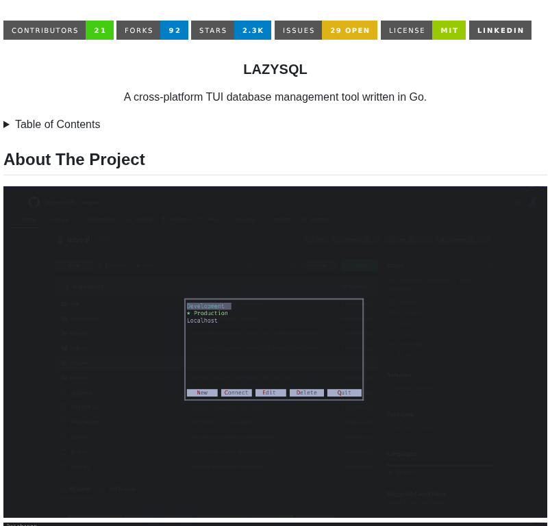 Jorgerojas26 Lazysql screenshot