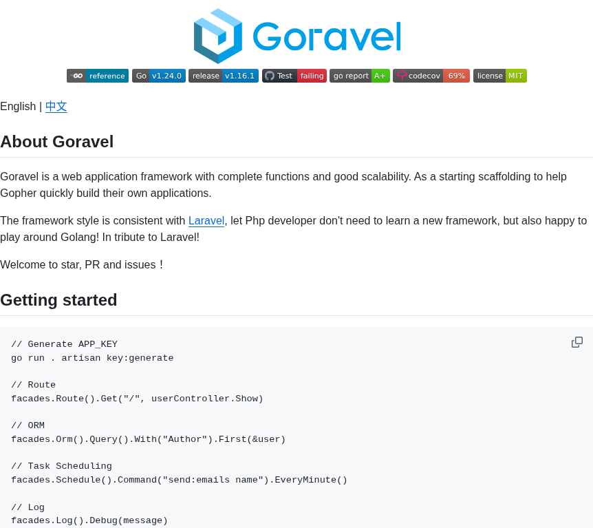 Goravel Goravel screenshot