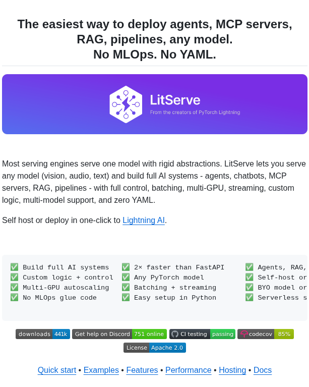 Lightning Ai Litserve screenshot