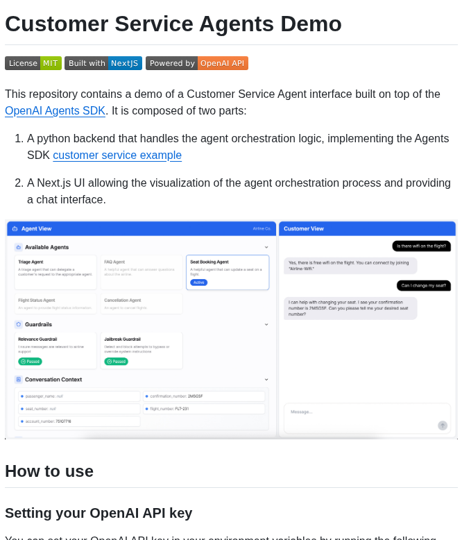 Openai Openai Cs Agents Demo screenshot