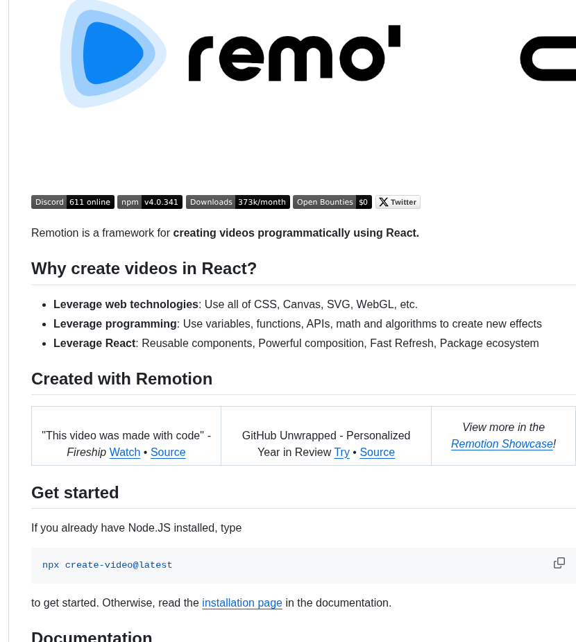 Remotion Dev Remotion screenshot