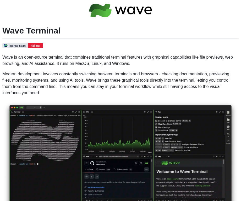 Wavetermdev Waveterm screenshot