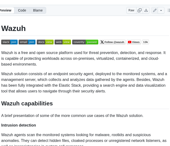 Wazuh Wazuh screenshot