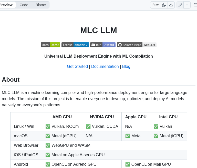 Mlc Ai Mlc Llm screenshot