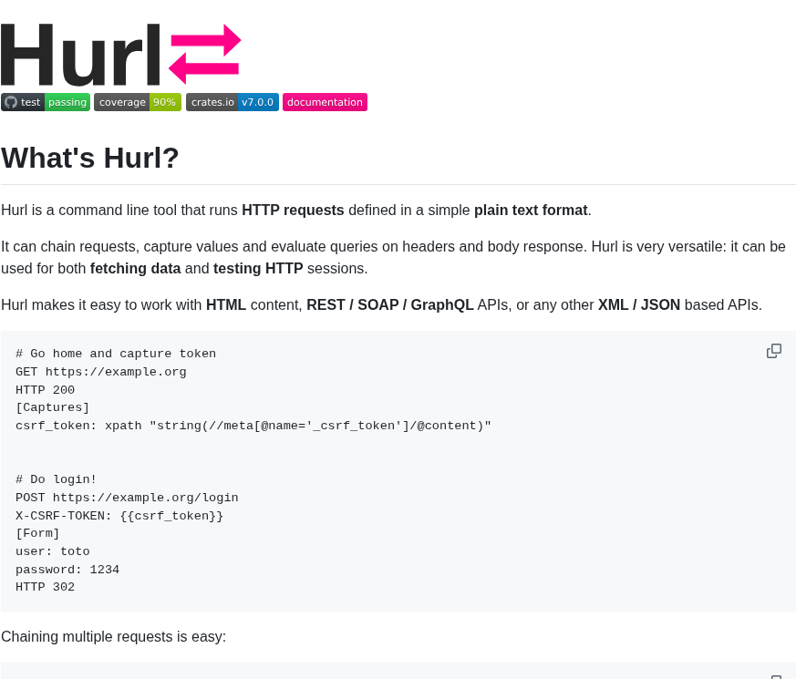 Orange Opensource Hurl screenshot