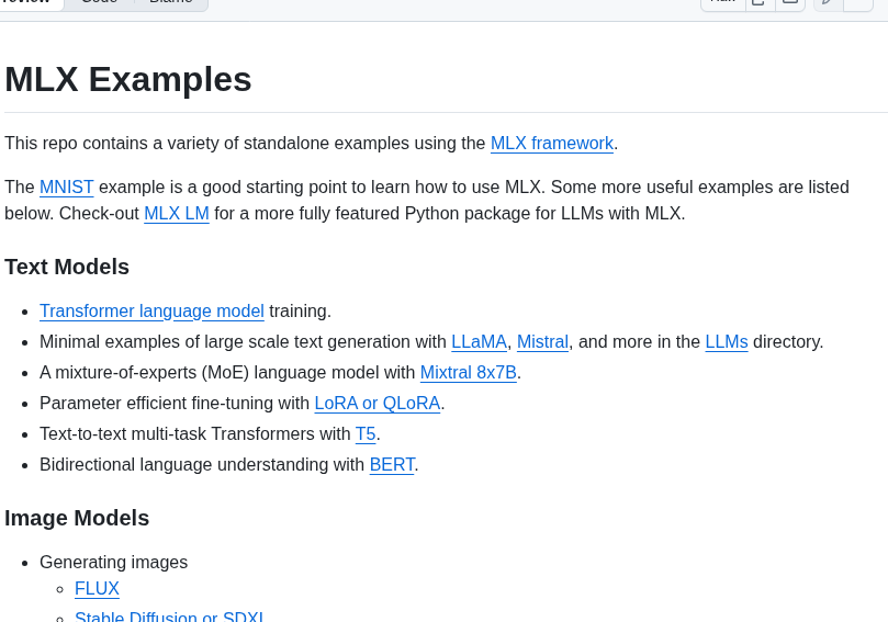Ml Explore Mlx Examples screenshot