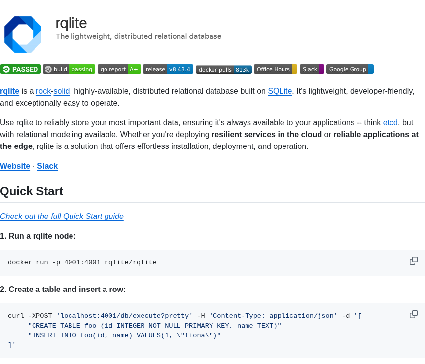 Rqlite Rqlite screenshot