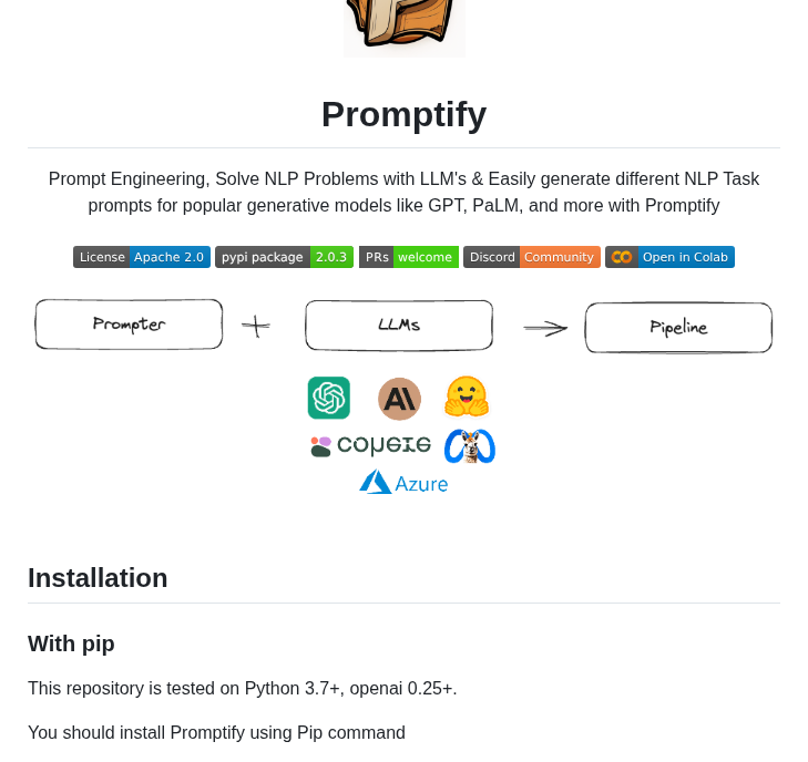 Promptslab Promptify screenshot