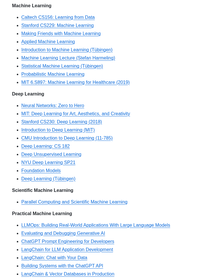Dair Ai Ml Youtube Courses screenshot