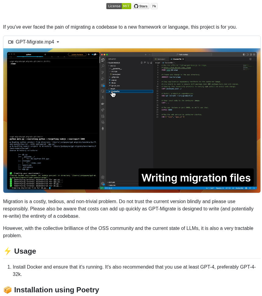 Joshpxyne Gpt Migrate screenshot