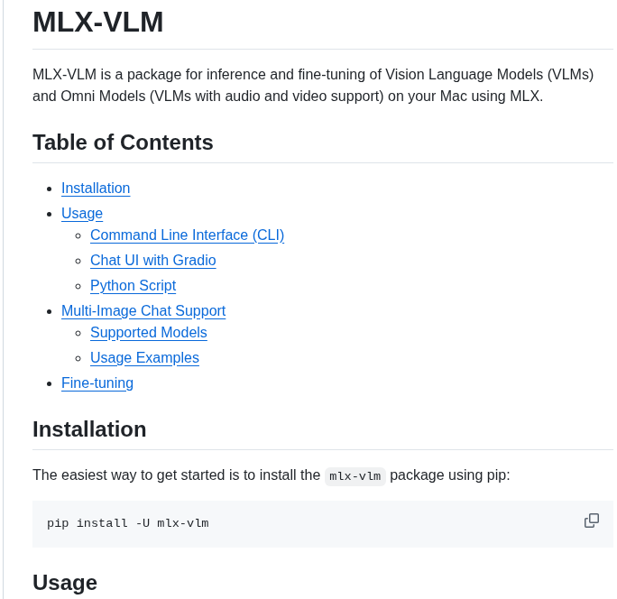 Blaizzy Mlx Vlm screenshot