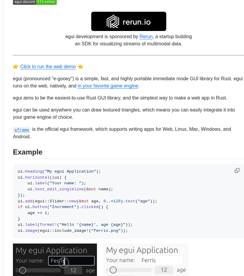 Emilk Egui screenshot