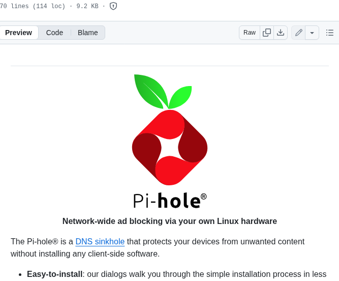 Pi Hole Pi Hole screenshot