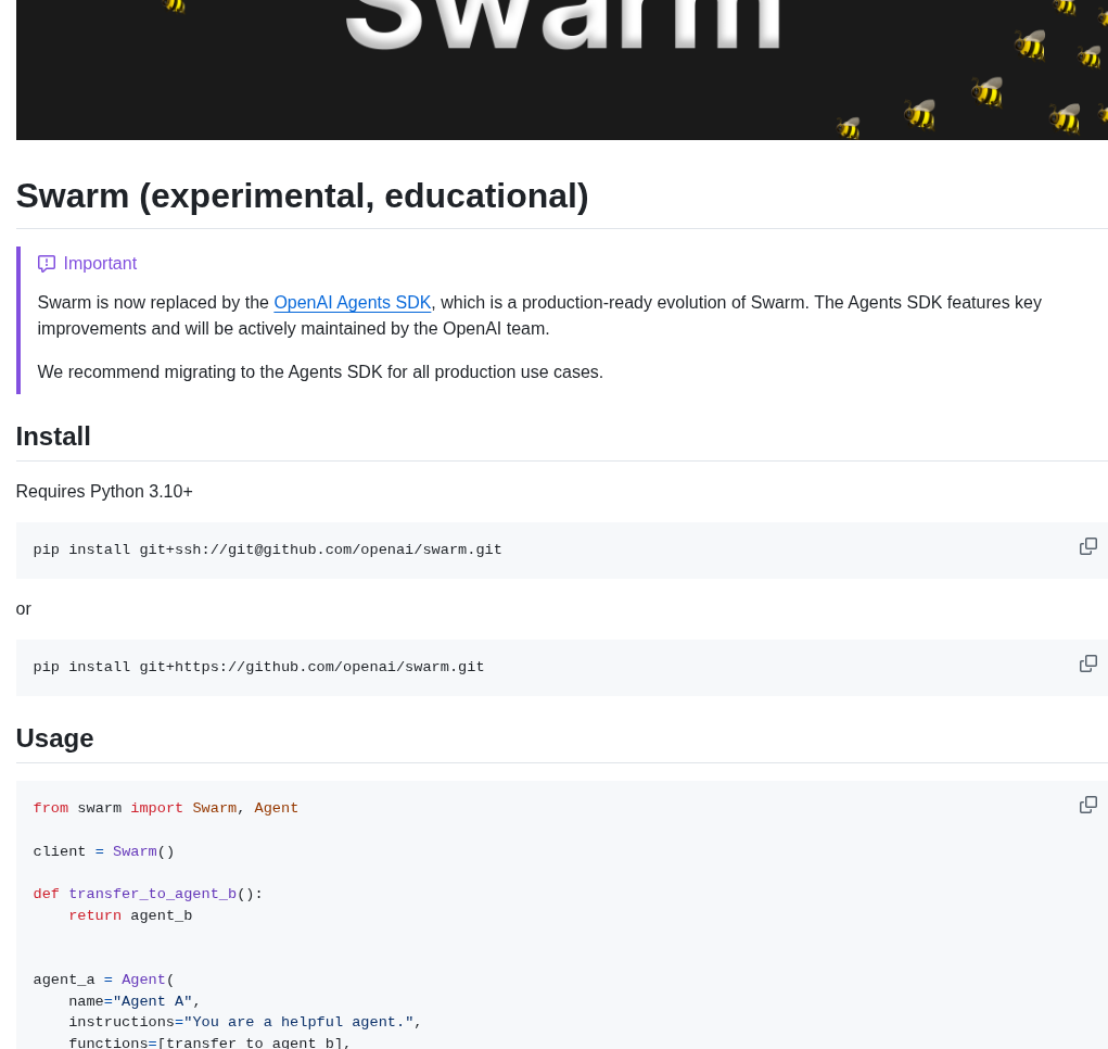 Openai Swarm screenshot
