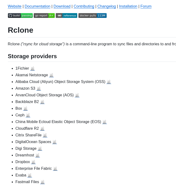 Rclone Rclone screenshot