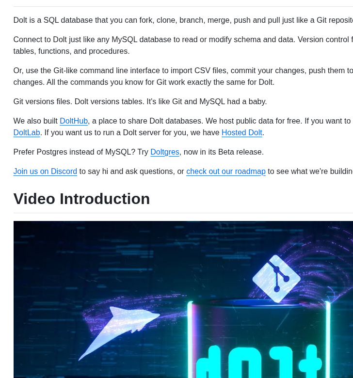 Dolthub Dolt screenshot