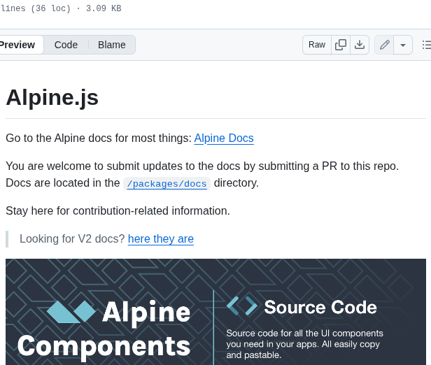 Alpinejs Alpine screenshot